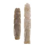 2 Pre-Columbian Jade Pendants, 800-1200AD
