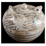 Thai Sawankhalok Box w/ Chicken Form Lid