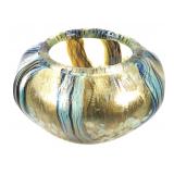 Iridescent Art Glass Bowl, Signed