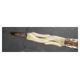 Victorian Ivory Gold Plated Parasol Handle