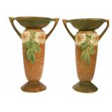 Pair of Roseville Dahlrose Vases