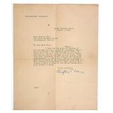 CHENG TING WANG Autographed Letter