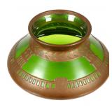 Austrian Secessionist Glass & Copper Vase