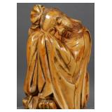 Antique Chinese Sleeping Immortal Ivory Carving