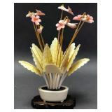 Vintage Japanese Ivory Flower Sculpture