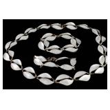 David Andersen Guilloche Sterling Jewelry Set