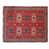 Old Hand Knotted Turkmen Bokhara Rug