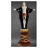FERDINAND PREISS Bronze & Ivory Statue