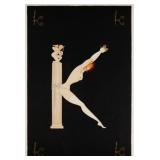 ERTE, Letter K Alphabet Serigraph