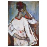 FRIDRICH MILTS, Portrait of a Woman, Oil on Canvas