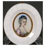 Antique French Miniature Portrait on Ivory