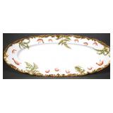 24" T&V Limoges Fish Platter, Shrimp Decorated