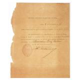 Emilio Bacardi, Autographed Letter