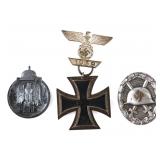 Four WWII Nazi Medals & Badges