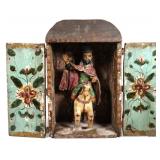 Mexican Folk Art Carved Wooden Saint Statue