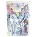 EMANUEL GLICEN ROMANO, Religious Watercolor