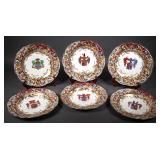 Six (6) Capodimonte Bacchanalia Plates