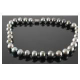 Tahitian Black Pearl & 14K Gold Necklace