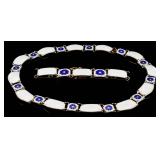 David Andersen Sterling Guilloche Enamel Set