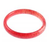 Chinese Variegated Red Jade Bangle Bracelet