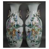 Pair Antique Chinese Porcelain Vases