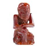 Old Chinese Carved Rhino Horn Statue