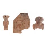 3 Pre-Columbian Clay Items