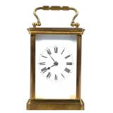 French Carriage Clock, Enamel & Brass