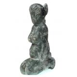 Archaistic Chinese Stone Carving, Kneeling Woman