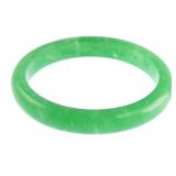Chinese Variegated Green Jade Bangle Bracelet