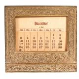 TIFFANY VENETIAN Gilt Bronze Desk Calendar
