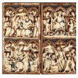 IVORY DIPTYCH, 14th Century Medieval French