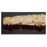Antique Chinese Carved Ivory Foo Dog