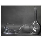 Two Riedel Wine Decanters, Black Tie