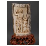 Mammoth Ivory Relief Carving Diana the Huntress