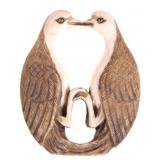 Antique Ivory Chinese Bird Miniature Carving