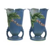 Pair of Roseville Bleeding Heart Vases