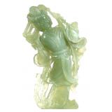 Carved Green Jade GuanYin Statue