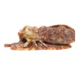 Archaistic Chinese Stone Carving, Insect on Leaf