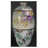 Hand Painted Nippon Floral Vase