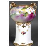 Hand Painted Nippon Floral Vase