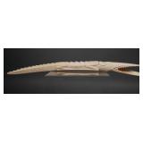 Vintage Carved African Elephant Ivory Crocodile