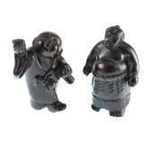 Two Signed Japanese Boxwood Netsuke