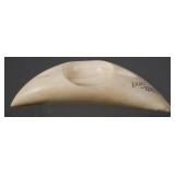 Carved Sperm Whale Tooth Ashtray