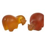 (2) Sascha Brastoff Lucite Polar Bears