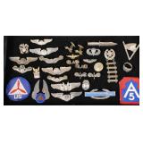 30pc Vintage US Military Wings & Pins Collection