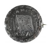 Confederate Commemorative Pin Barber Dime