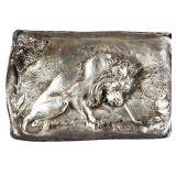 19C Gorham Mixed Metal Silvered Bronze Lion Tray