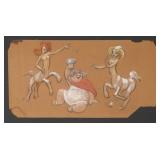 WALT DISNEY Original FANTASIA Drawing