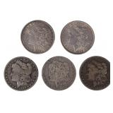 COIN: Morgan U.S. Silver Dollars (5)